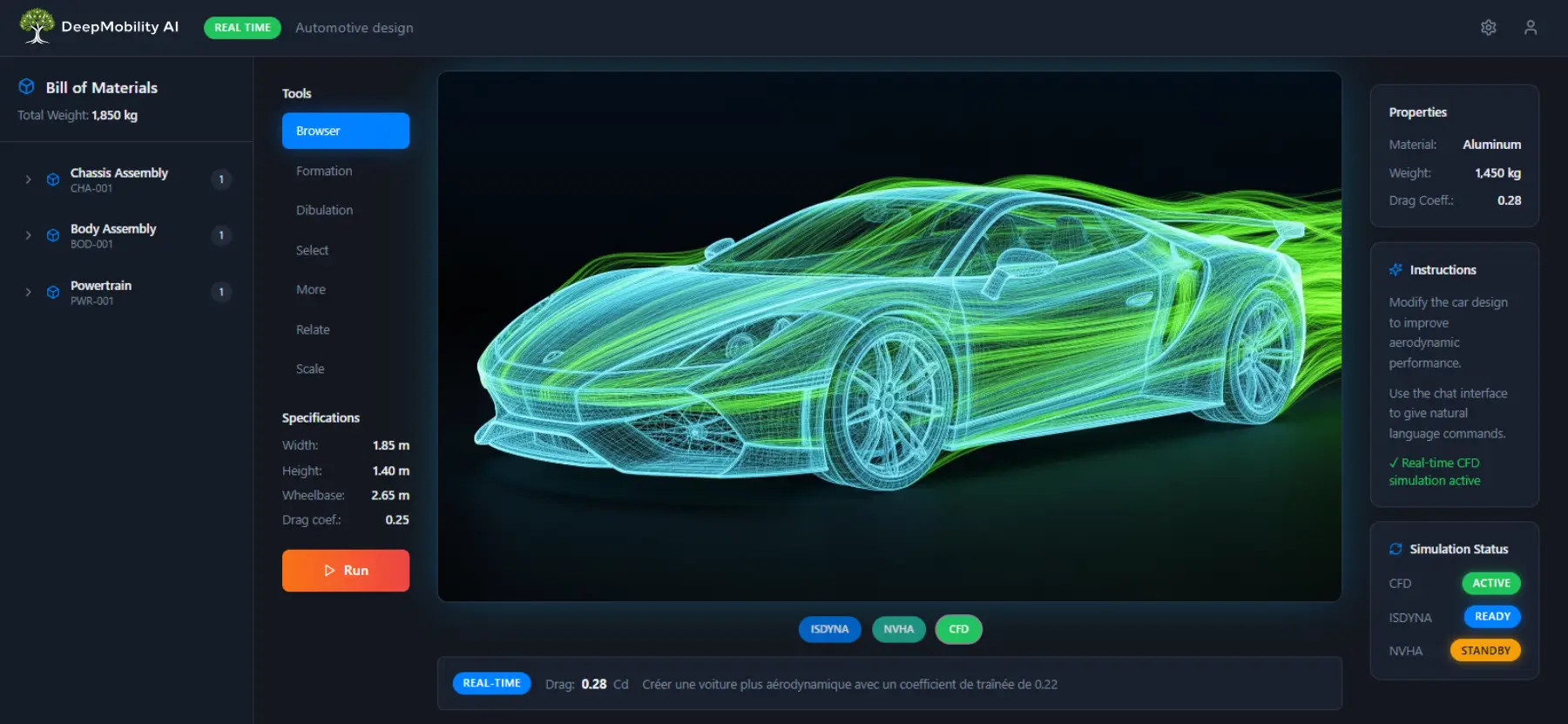 car design interface